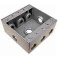 thumbnail image 1 of Morris Products 36350 Weatherproof Boxes - Two Gang 30.5 Cubic Inch Capacity - 9 Outlet Holes 0.5 In. Gray, 1 of 1