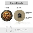 thumbnail image 3 of Wall Clock Decorative - Fantasy Sun Face Print 2D Vintage Wall Clocks Battery Operated Silent Non-Ticking for Bedroom, Living Room, Kitchen, Office, Classroom, 10 Inch, 3 of 7