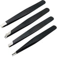 thumbnail image 5 of Pinzas profesionales para cejas YONGSHENG juego de 4 pinzas negro, 5 of 5