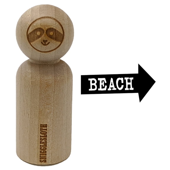 Beach Arrow Fun Text Rubber Stamp for Scrapbooking Crafting Stamping - Small 3/4 Inch