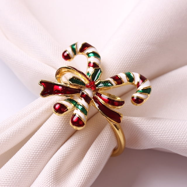 Servilletero con forma de alce, flor, árbol de Navidad, campana, copo de nieve, decoración navideña para hotel, hebilla para servilleta