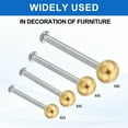 thumbnail image 4 of Thread Cap Nuts Knob, Brass Ball Lamp Decoration Screw Caps Nut Cover Nut for Furniture Lighting and DIY Project M10x15mm 6, 4 of 6