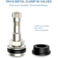 thumbnail image 3 of CK AUTO 4 Pieces TR416 Metal Valve Stems Outer Mount Fits 453 Inch & .625 Inch Rim Holes Long 1 1/2 Inches, Silver, 3 of 5