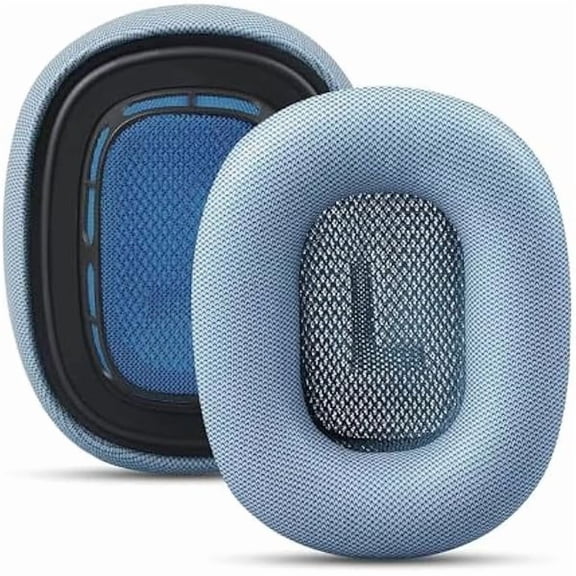 Earpads for Airpods Max, A Pair of Replacement Ear Cushion Pads with Protein Leather and Memory Foam for Apple AirPods Max Wireless Over-Ear Headphones, Sky Blue