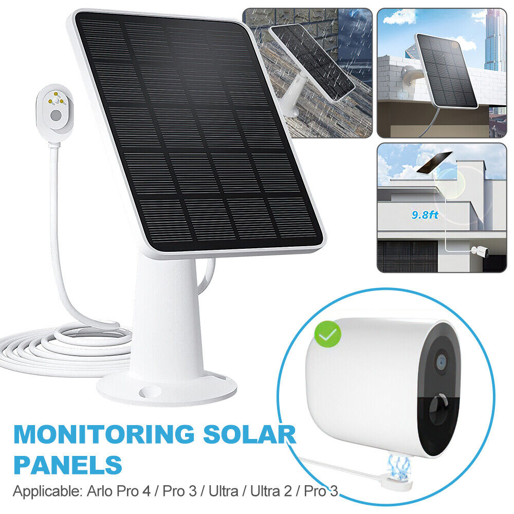 Orient Boe Solar Panel Charger for Arlo Pro 4/Pro 3/Ultra/Ultra 2 Security Cameras