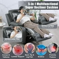 thumbnail image 7 of 5-in-1 Recliner Seat Cushion for Elderly+Lumbar Support Pillow + Leg Pad, with Adjustable Half Moon Neck Pillow & Footrest, Foam Filling with Velvet Fabric, Thick & Non-Slip, Grey, 7 of 7