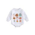 thumbnail image 1 of Gupgi 0-18M Unisex Baby Halloween Bodysuits Infant Long Sleeve Pumpkin Print Fall Rompers, 1 of 7