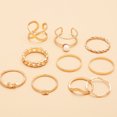 thumbnail image 4 of 10Pcs Knuckle Rings Stackable Long Lasting Women Vintage All Match Finger Rings Jewelry Accessories, 4 of 8