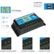 thumbnail image 3 of Controlador de carga del regulador del panel solar de la batería inteligente PWM de 30 A 12 V/24 V con pantalla LCD de puerto USB dual de 5 V para baterías de plomo-ácido (30 A), 3 of 5