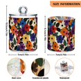 thumbnail image 5 of Yayeee 4 Pack Qtip Holder Bathroom Cotton Swab Canister with Lid Clear Dispenser Set, Large Colorful Flowers Pattern, 5 of 6
