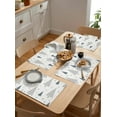 thumbnail image 6 of 2024 Placemat Christmas Tree Snowflake Wood Grain Kitchen Dining Table r Accessories 4/6pcs Heat Resistant Tableware Pads Mats, 6 of 7