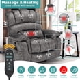 thumbnail image 4 of MEETWARM Large Dual Motor Power Lift Chair with Extended Footrest for Big Tall Elderly, Infinite Position Lay Flat Lift Electric Recliner, Heat Massage, Lumbar Pillow, USB & Type-C Ports, Plush Gray, 4 of 9