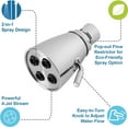 thumbnail image 6 of Pacific Bay JetStream Heavy Duty Brass 4-Jet Shower Head - Chrome, 6 of 8
