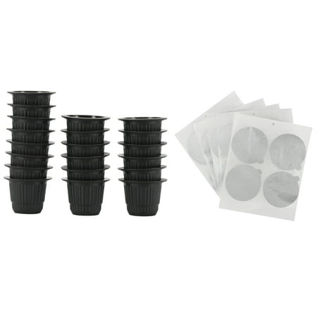 

20ml Black Coffee Capsule Manual Filling Powder Reusable Coffee Filter Cup Fit for Nespresso