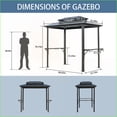 thumbnail image 2 of Gazebos 8x5FT Modern Outdoor Grill Gazebo, Slate Gray UV Resistant Hardtop for Patio Lawn Garden | Gazebo Type:Grill Gazebos | Roof Material:Polycarbonate | Gazebo Roof Type:Hard-Top, 2 of 14