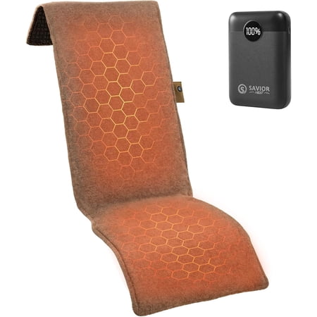 SAVIOR HEAT Heated Seat Pad & Cushion with Carbon Nanofiber Heating NTC Temperature Sensing 3S Fast Heat 10-Hour Battery Life Soft & Anti-Slip Ideal for Office Home Stadium & Outdoor Use SAVIOR HEAT Heated Seat Pad & Cushion with Carbon Nanofiber Heating NTC Temperature Sensing 3S Fast Heat 10-Hour Battery Life Soft & Anti-Slip Ideal for Office Home Stadium & Outdoor Use