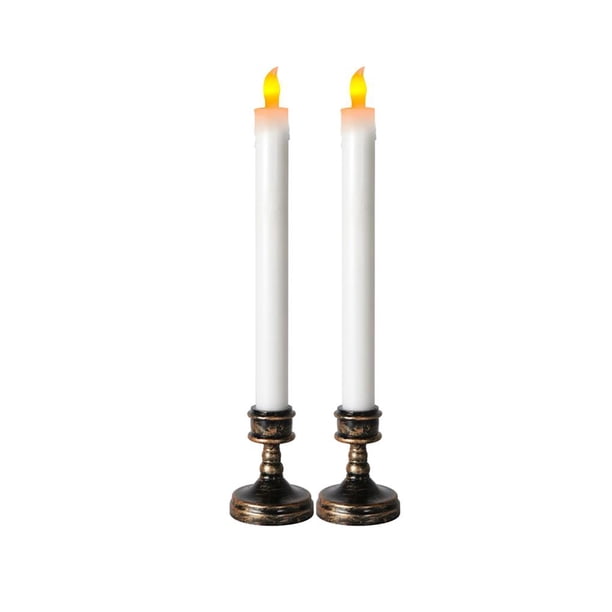 Luz De Vela De Simulación, Decoración De Escritorio Para Vacaciones, Luz De Candelabro, Lámpara Led Eléctrica Adecuada Para Fiestas De Vacaciones Eigraketly HA026695-01