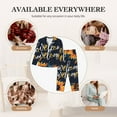 thumbnail image 7 of Salouo Sunflower Welcome A Pattern Women's Pajamas Set Long Sleeve Button Down Sleepwear Soft Pj Lounge Sets for women 2 Piece Pjs Set with Long Pants-Small, 7 of 7