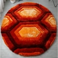 thumbnail image 2 of MDA Rugs Mateos Shag Red/Orange Contemporary Designed Area Rug 7' Round 6' Round Round, 2 of 4