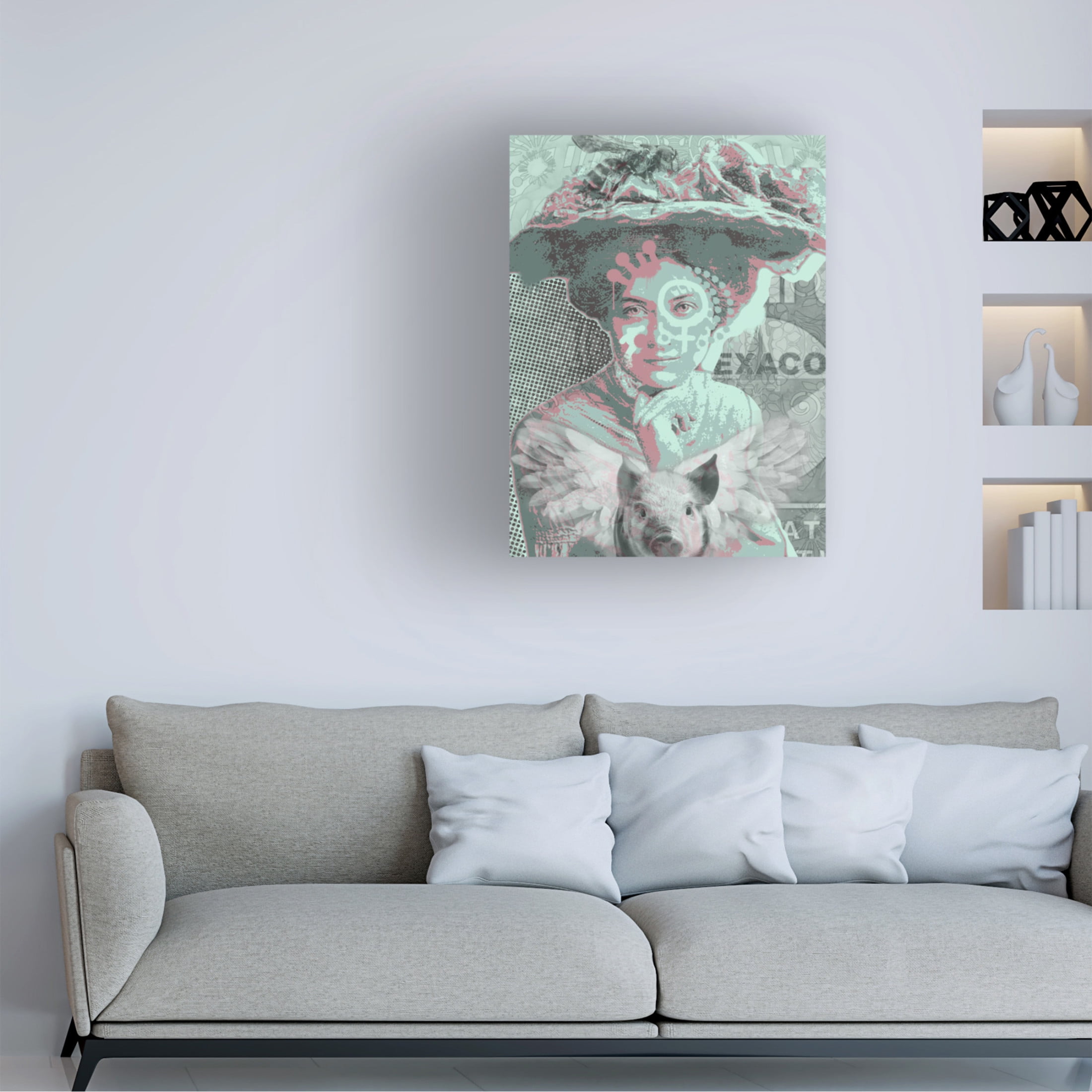 Canvas Wall Art - Dean Russo 'Sweetheart Of The Rodeo' Wall Art for Living Room, Bedroom, or Office Décor by Trademark Fine Art - 14 x 19 Inches