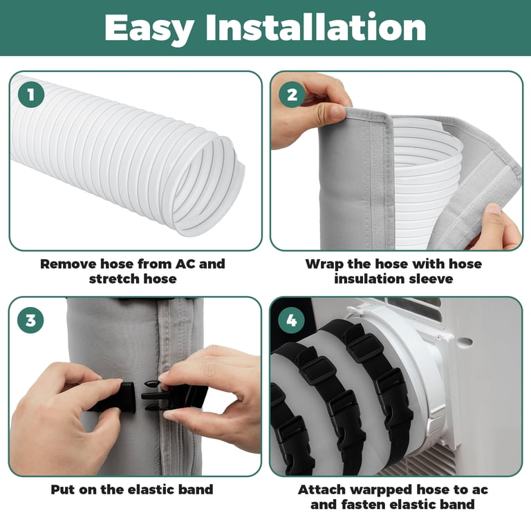 ZNNT Air Conditioning Insulation Cover Set Universal Easy To Install