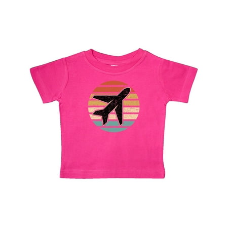 

Inktastic Airplane Pilot Vintage Sunset Gift Baby Boy or Baby Girl T-Shirt