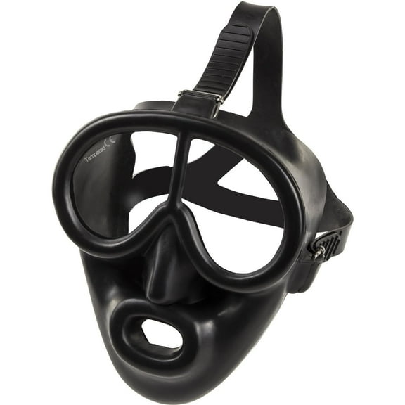 Full Face Black Rubber Dive Mask - Scuba Mask