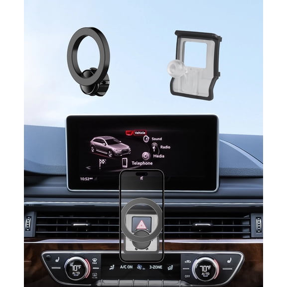MaserWeller Car Phone Holder for 2017-2025 Audi A4, A4 allroad/ 18-25 A5/ 23-25 S4, S5, RS5 Accessories, 360° Rotation Phone Mount Compatible with MagSafe, Cell Phone Holder Does Not Affect Air Vent