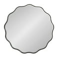 thumbnail image 6 of Kate and Laurel Viona Modern Scalloped Round Mirror, 32 Inch Diameter, Black, Decorative Wavy Circle Mirror with Unique Rippled Edge for Use as Bathroom Vanity Mirror, 6 of 8