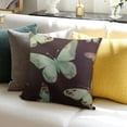 thumbnail image 3 of BANET Throw Pillow Covers Home Decor  Butterfly Botanical Summer Vintage Spring Leaf Pillow Cases Decorative  Outdoor Cushion Couch Sofa Pillowcases 12x12in, 3 of 5
