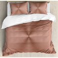 thumbnail image 3 of Abstract Duvet Cover Set Twin Size, Modern Graphic Design of a Round and Radial Shape with Ombre Effect, Decorative 2 Piece Bedding Set with 1 Pillow Sham, Dried Rose Pale Chocolate, by Ambesonne, 3 of 3