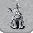 thumbnail image 4 of Inktastic Curious Rhinos Boys or Girls Baby Bib, 4 of 4