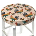 thumbnail image 3 of Bingfone Rooster Padded Round Bar Stool Cover Cushion with Elastic Fabric Round Chair Seat - Rooster, 3 of 7