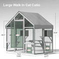 thumbnail image 3 of TIMHAKA 71" Large Outdoor Catio Enclosure w/ 7 Tiered Platforms, 2 Premium Resting Boxes, UV-Resistant Cover, 3 of 8