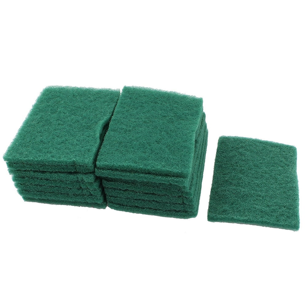Unique Bargains 15pcs Kitchen Bowl Wash Scrub Sponge Cleaning Green