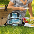 thumbnail image 2 of Herdesigns Ocean Beach Lunch Bag for Men Women Adults Summer Theme Insulated Lunch Box Leakproof Cooler Tote Bag Organizer with Adjustable Shoulder Strap, 2 of 7