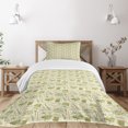 thumbnail image 3 of Ambesonne Jazz Music Quilted Bedspread Set 2 Pcs, Doodle Equipment, Twin Size, Blush Khaki and Beige, 3 of 6