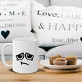 thumbnail image 5 of WIRESTER 11oz 325ml Ceramic Tea Cup Coffee Mug With Handgrip For Gift, Birthday, Anniversary, Christmas - Cartoon Faces Expressive Eyes Mouth, 5 of 7