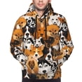 thumbnail image 4 of KLL Dogs Different Breeds Print Mens Hoodie Long Sleeve Casual Pullover Hooded Sweatshirt Fashion Drawstring Hoodies with Pocket-X-Large, 4 of 6