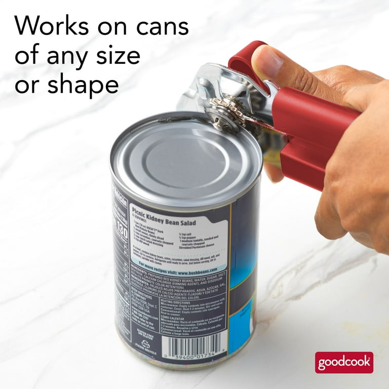 GoodCook Pro Easy Use Manual Can Opener with Sharp Edges, Safe and