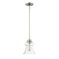 thumbnail image 2 of 1 Light Mini Pendant-Industrial Style with Transitional Inspirations-10.5 inches Tall By 7.5 inches Wide-Polished Nickel Finish Bailey Street Home, 2 of 2
