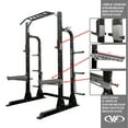 thumbnail image 5 of Valor Fitness Half Rack Squat Machine – 5 Position Multi-Grip Pull Up Station - Adjustable Height, Plate & Bar Storage, and Resistance Band Pegs – Max 1000 lbs – Power Rack Equipment -BD-58, 5 of 8