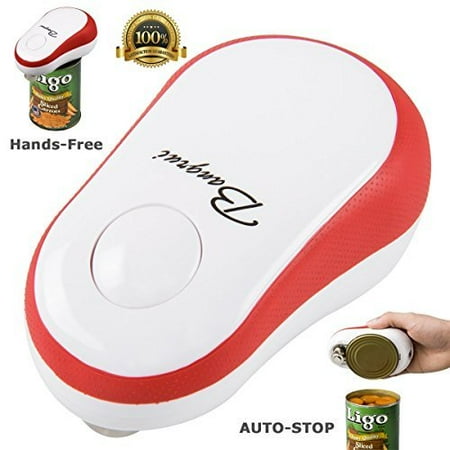 - Electric Can Opener, Restaurant Can Opener, BangRui Automatic One Touch Hands Free Smooth Edge Can Opener for Arthritis, Red