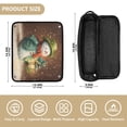 thumbnail image 4 of Hair Tool Organizer Bag with Heat Resistant Mat Removable Travel Storage Case for Hot Air Brushes Curling Irons Green-clad Snowman, 4 of 8