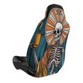 thumbnail image 2 of Balery Coffee-Drinking Skull Funda de Asiento para Auto con Diseño - Cubierta Frontal Suave y Transpirable con Protector Antideslizante- 1 Unidad, 2 of 5