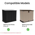 thumbnail image 5 of Reemplazo del soporte de cierre de la tapa de la bisagra del pistón hidráulico para el cobertizo de almacenamiento Keter Store It Out Midi Sio Prime W26P, paquete de 2, 5 of 5