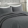 Exclusivo Mezcla King Size Quilt Set, 3Piece Gray Lightweight