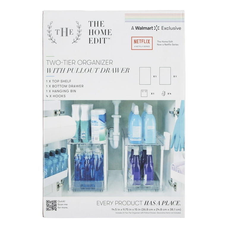 The Home Edit Under Cabinet 2-Tier Storage Tower, 10X14