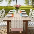 thumbnail image 4 of Table Runners 70 Inches Long Dress Scarves, Spring Pink Floral Farmhouse Coffee/Dining/Kitchen Table Decor, Holiday Table Runner, Vintage Farmhouse Flowers Art 13x70 Inch, 4 of 9