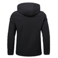 thumbnail image 4 of Youthup Men's Casual Solid Hooded Jacket, Detachable Sleeve Fleece Lined Stand Collar Loose Fit Convertible Jacket for Urban Wear, 4 of 9